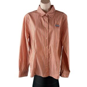 U Of Illinois Womens Button Up Shirt Illinois Fighting Illini Large  (319)